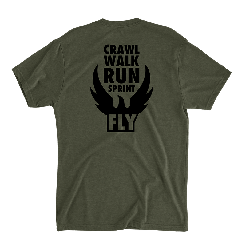 Crawl Walk Run Sprint Fly - Men's T-Shirt