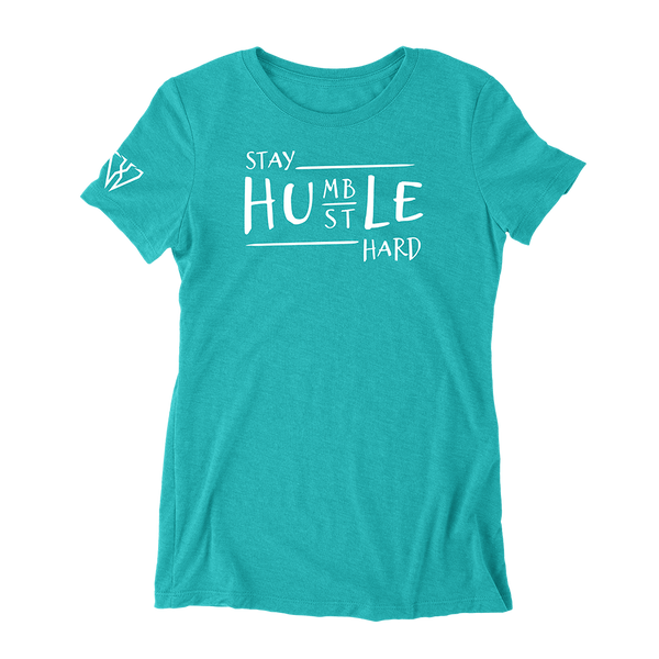 Stay Humble Hustle Hard - Women's Fitted T-Shirt
