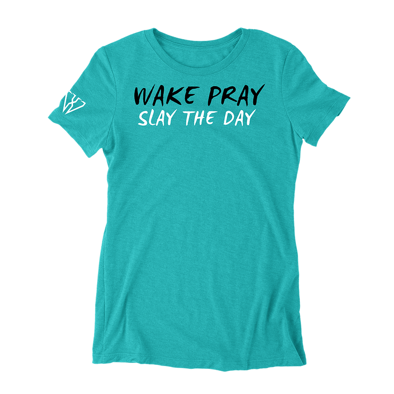 Wake Pray Slay The Day - Women's Fitted T-Shirt